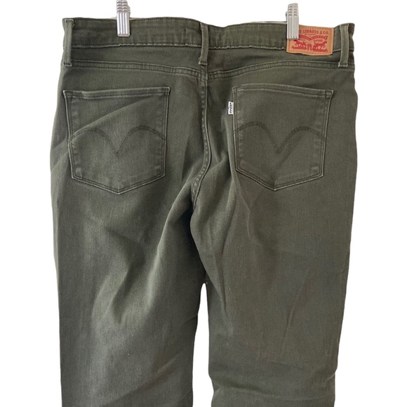 Levi’s Jeans Skinny Olive Green Mid Rise Denim Size 32 - Picture 3 of 6